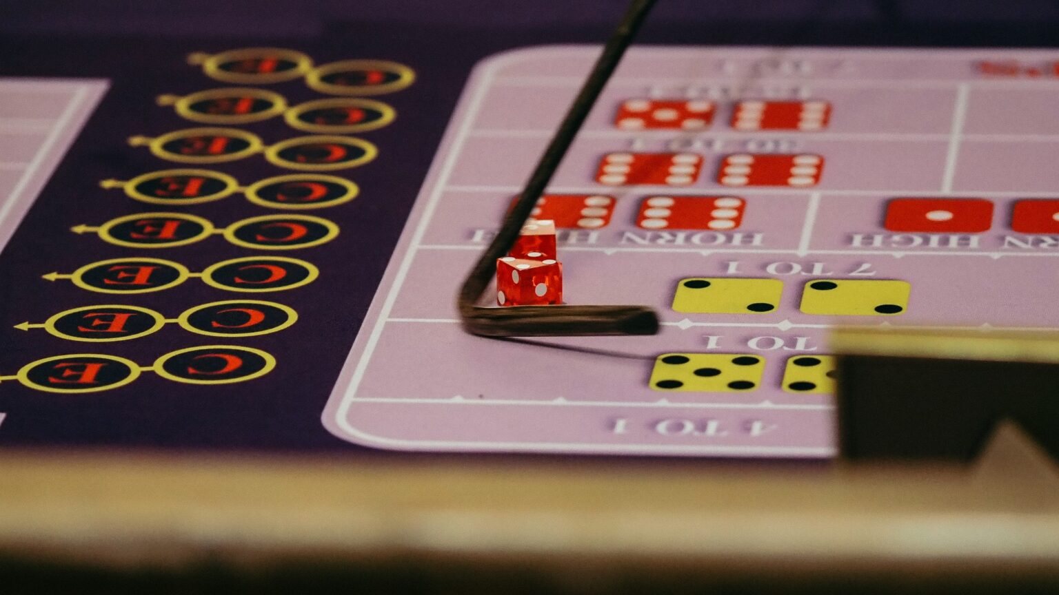 Craps stick and dice