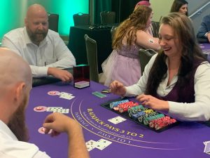 corporate blackjack game casino party