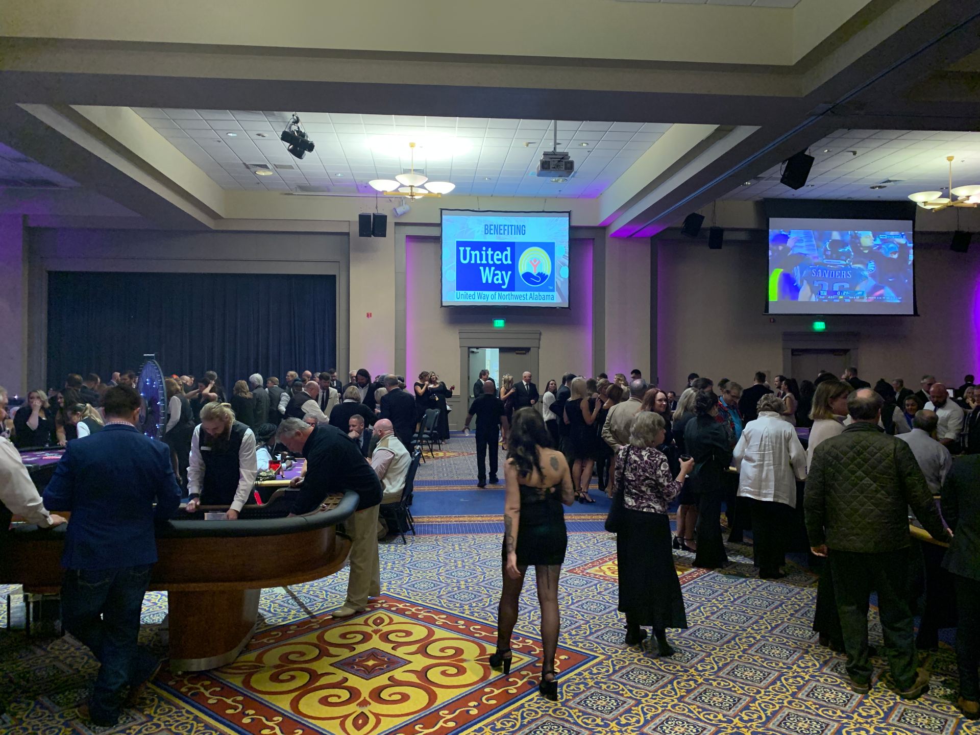 Guests attending a Casino Knight charity casino event
